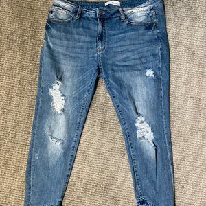 KanCan Stretch Skinny Jeans Distressed XL (16-18)